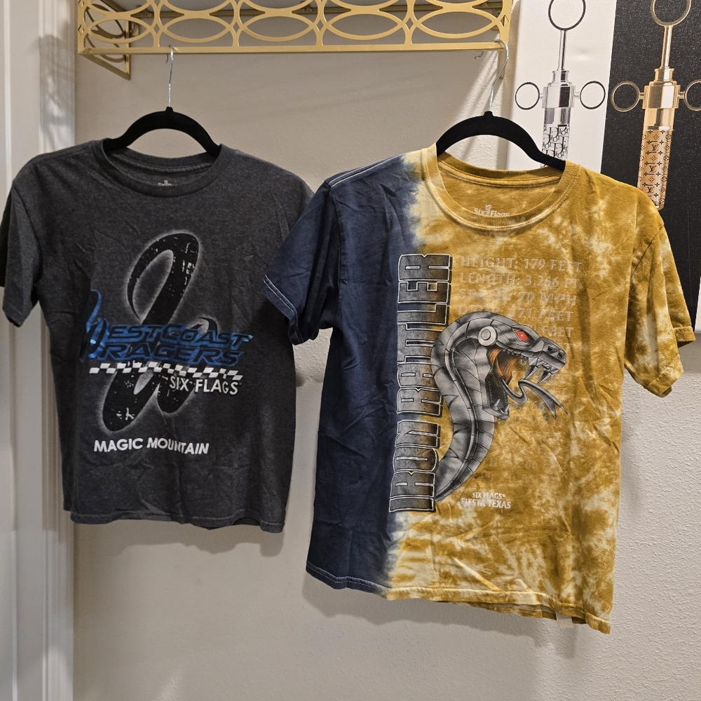 Kids Yellow (L) and Gray (M) SIX FLAGS T-Shirts